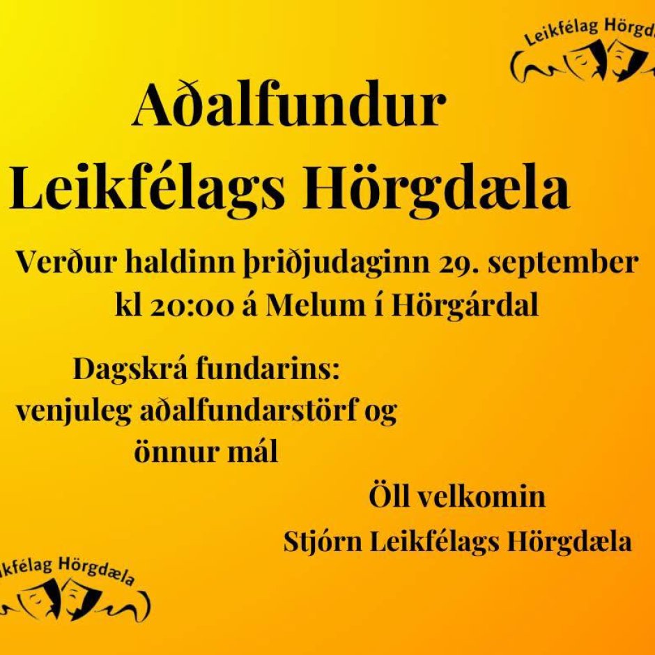 Aðalfundur Leikfélags Hörgdæla