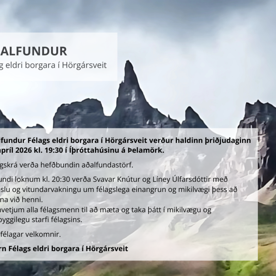 Aðalfundur Félags eldri borgara í Hörgársveit