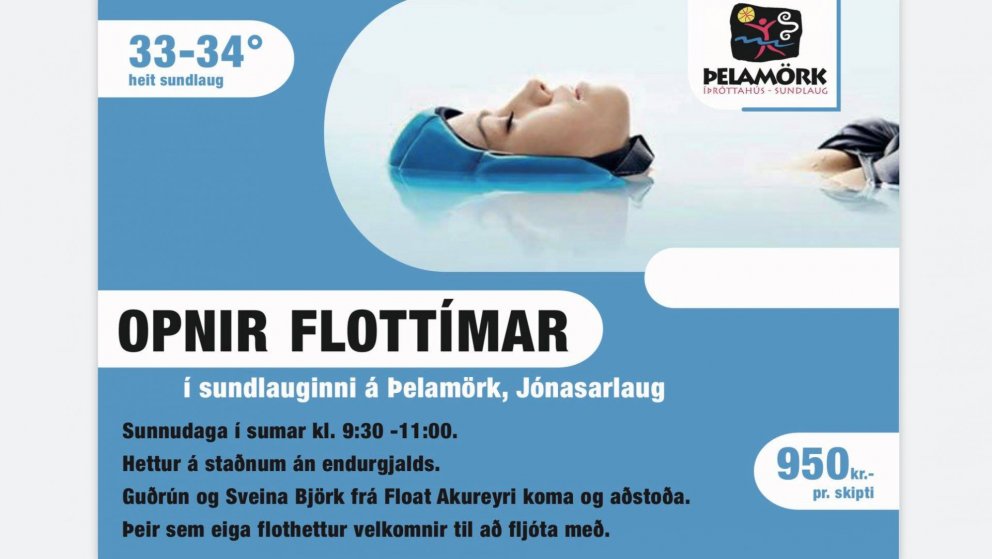 Opnir flottímar sunnudaga í sumar