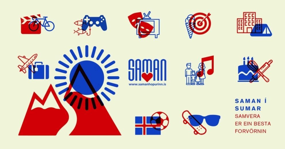 Fjölskyldan saman í sumar
