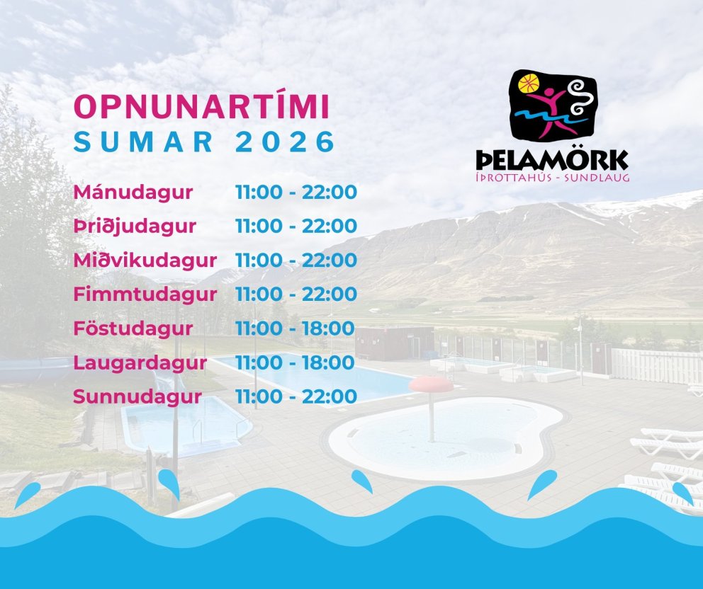 Sumaropnun í sundlauginni á Þelamörk