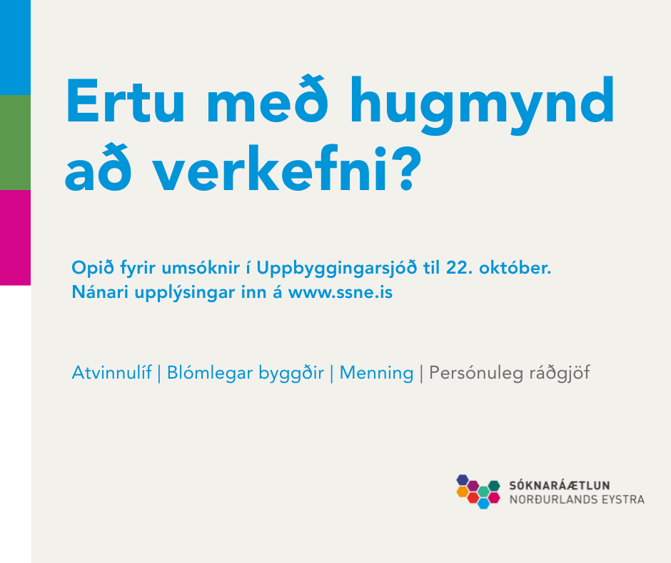 Opið fyrir umsóknir í Uppbyggingarsjóð