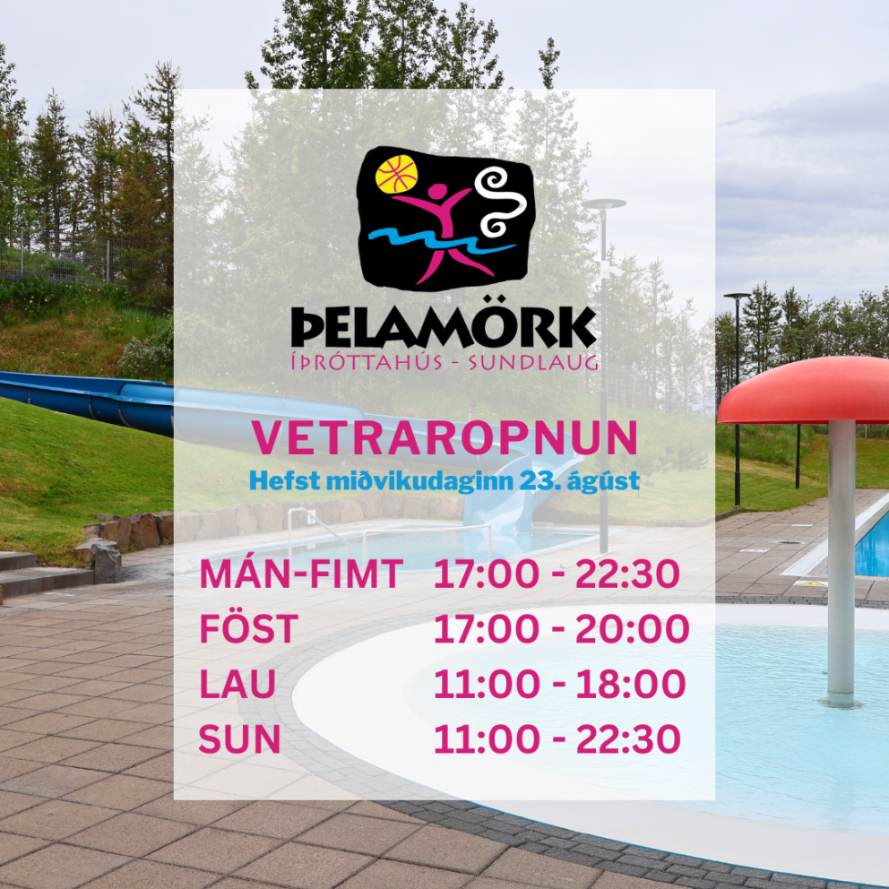 Vetraropnun í sundlauginn á Þelamörk