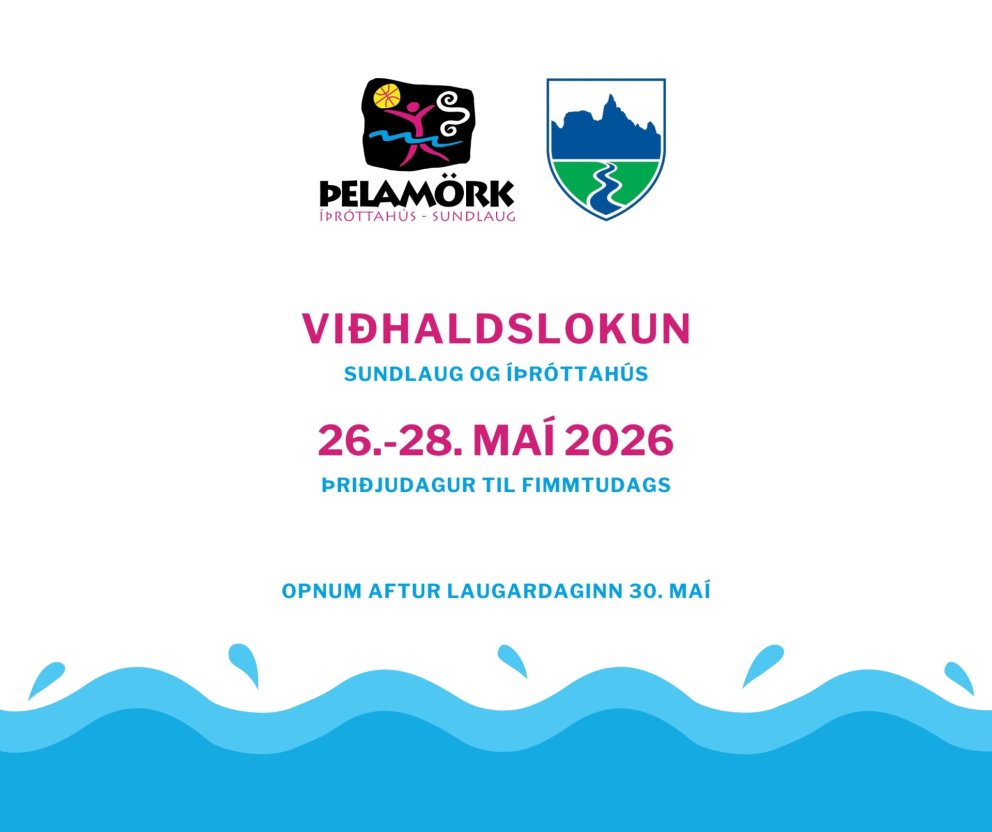 Viðhaldslokun í Jónasarlaug á Þelamörk