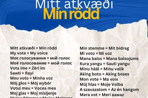Þitt atkvæði - þín rödd / Your vote - Your voice