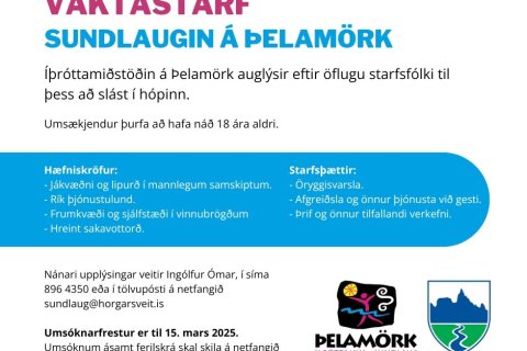 Atvinna - Íþróttamiðstöðin á Þelamörk