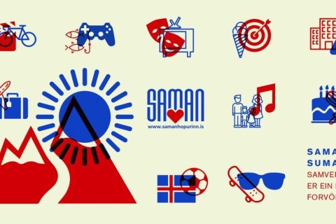 Fjölskyldan saman í sumar