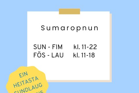 Sumaropnun í sundlauginni á Þelamörk