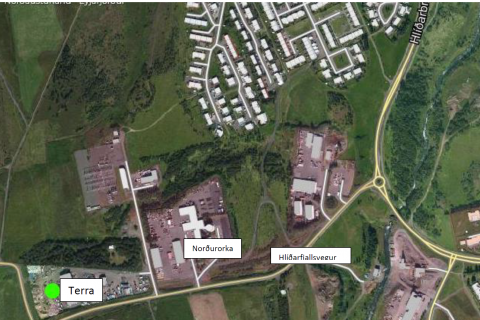 Móttaka úrgangs og endurvinnanlegra efna.