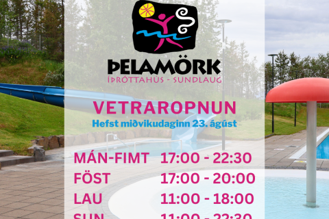 Vetraropnun í sundlauginn á Þelamörk